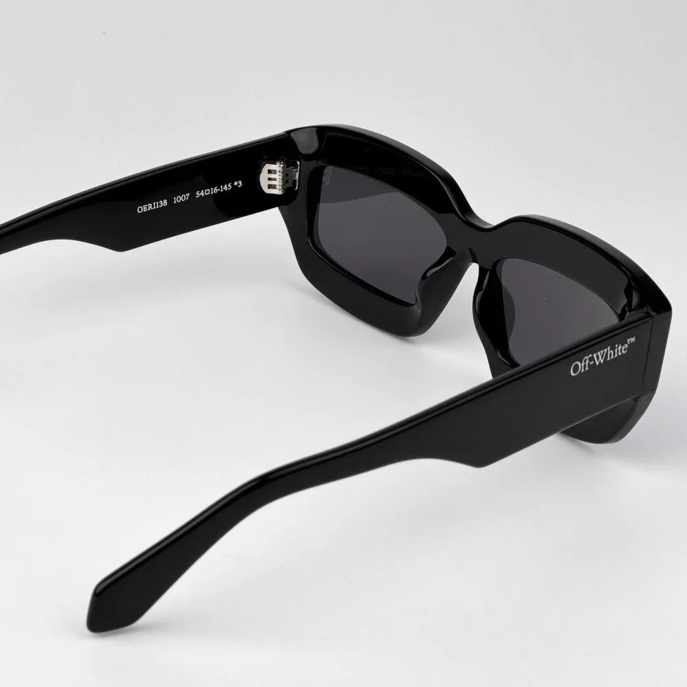Off-White CHARLOTTE Men Sunglasses Black Rectangle Frame I Model OERI138 1007